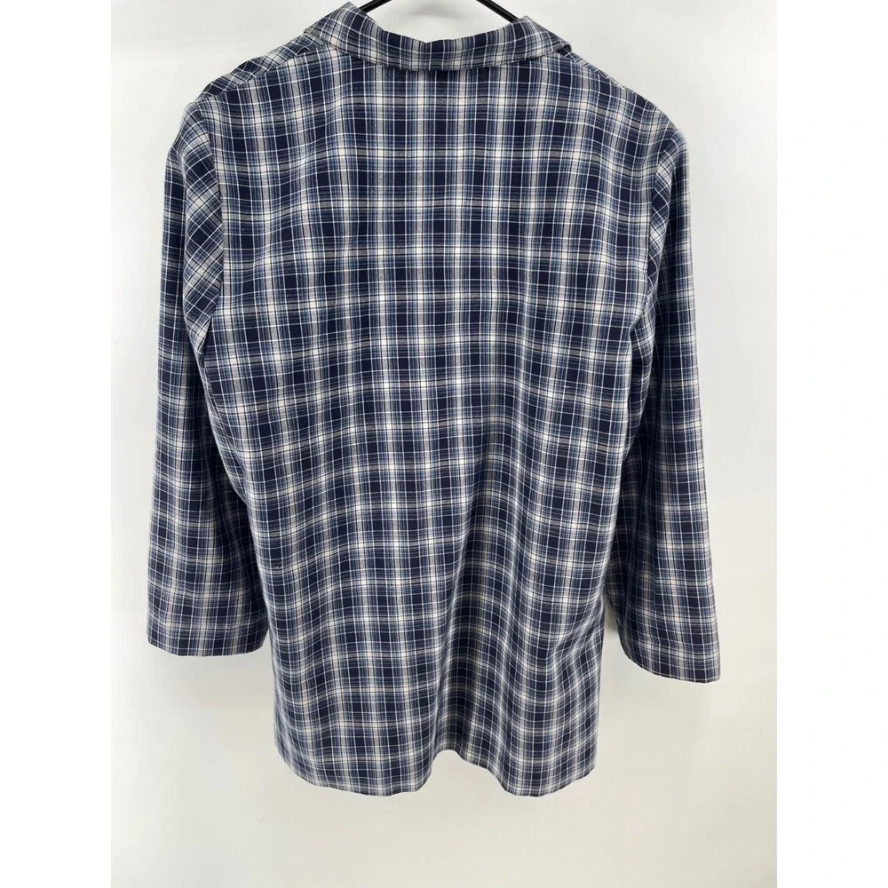 Willow Bay Plaid Blazer Mens Medium Blue Excellent Checkered Single Button Coat